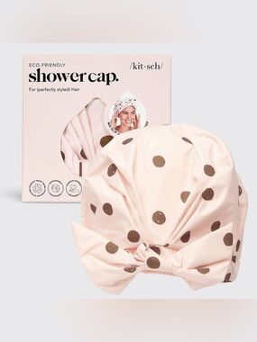 Kitsch Blush Dot Luxury Shower Cap